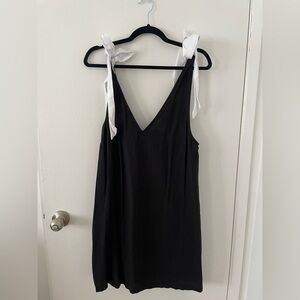 H&M Black Dress with White Straps